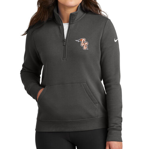 Women's Club Fleece Sleeve Swoosh 1/2 Zip Thumbnail