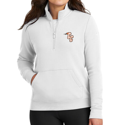 Women's Club Fleece Sleeve Swoosh 1/2 Zip Thumbnail